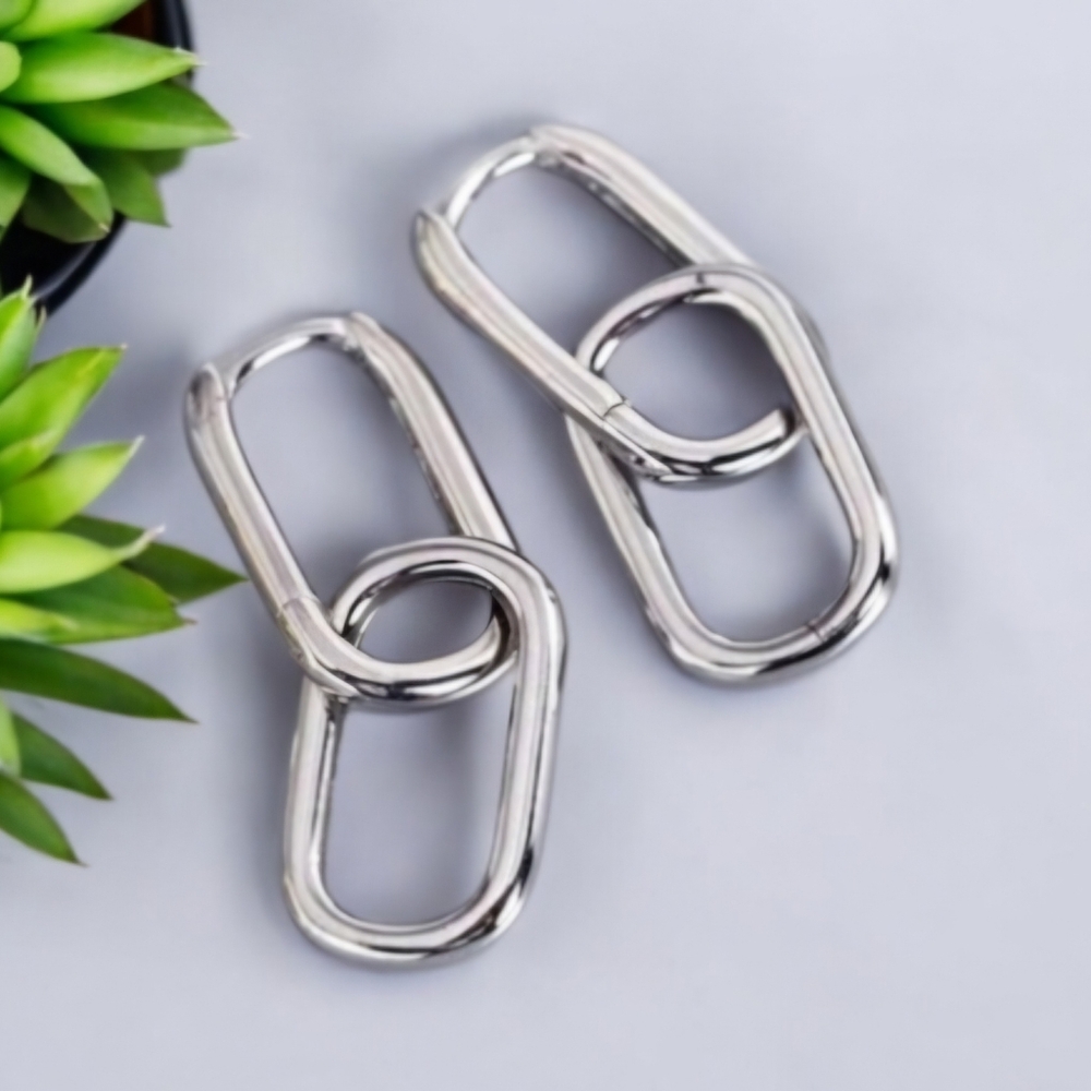 Sterling Silver Chain Link Earrings